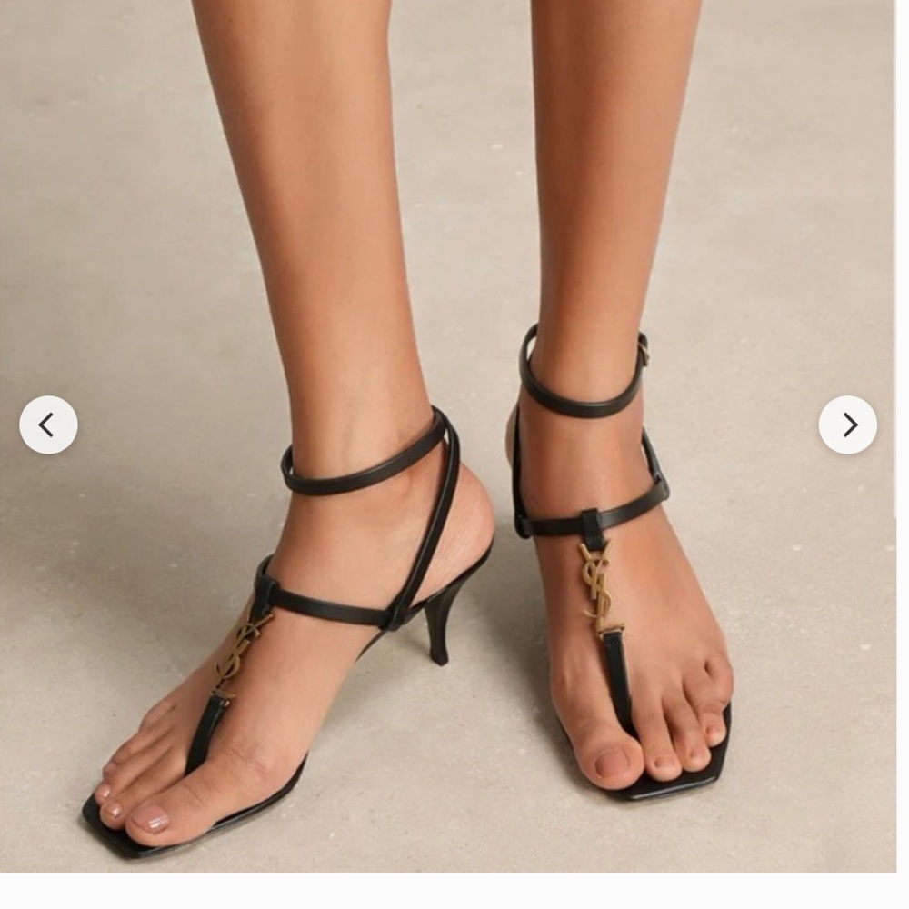 Saint Laurent YSL Vitti Monogram Sandal 40.5 - Picture 6 of 6